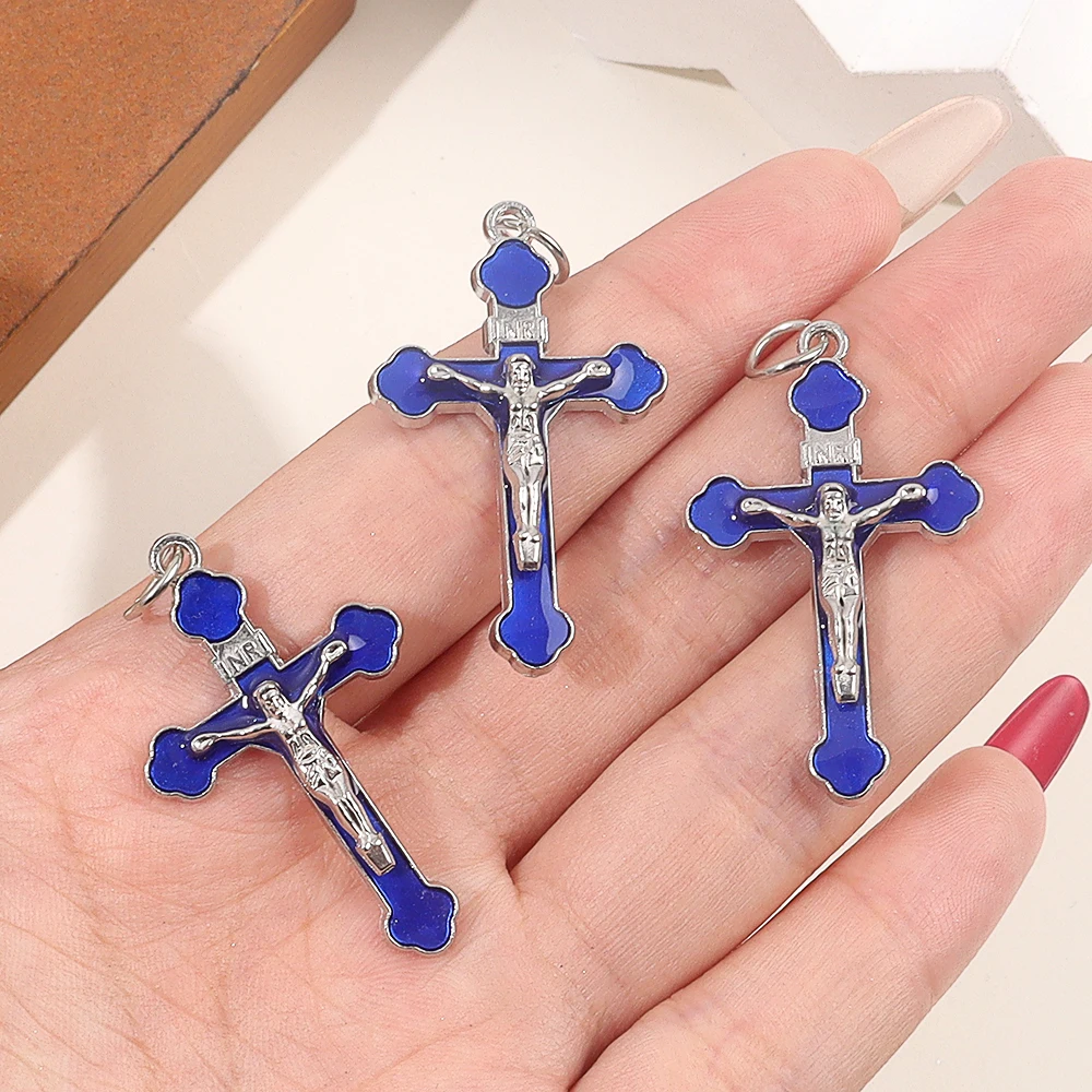 3/10/16pcs Cross Shaped Pendant,DIY Necklace,bracelet,earring Jewelry Accessories,Christmas,Thanksgiving,Valentine's Day Gifts
