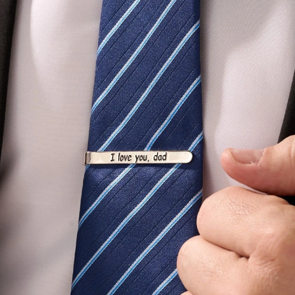2023 Luxury Personalized Stainless Steel Engraving Tie Clip Custom Groomsmen Tie Bar For Men Best Man Wedding Jewelry Gift