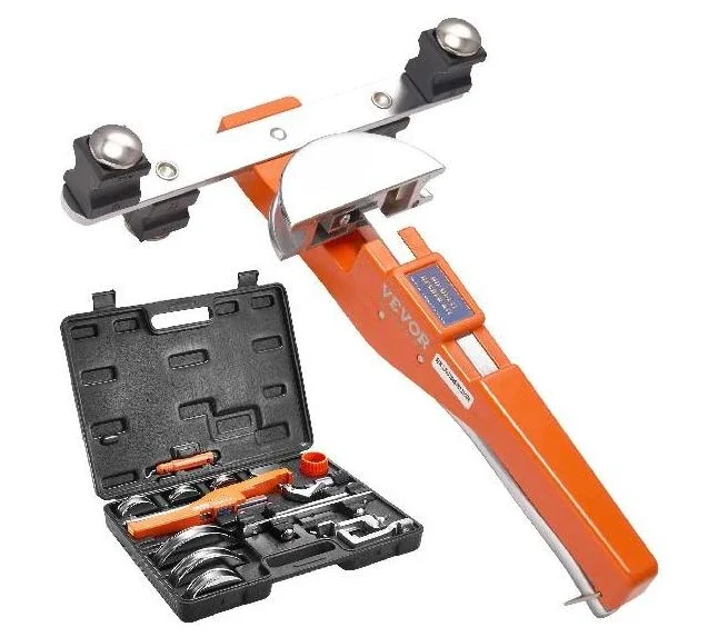 

%a Pipe Tube Bender Ratcheting Reverse Tubing Bending Tools with 7 Dies Pipe Cutter for Air Conditioning Refrigerator Repair