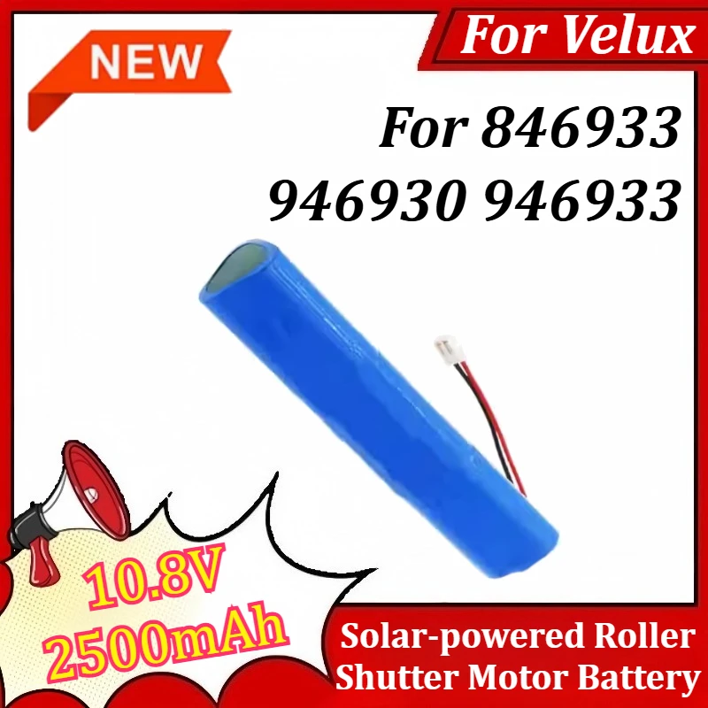 

10.8V 2500mAh Battery for Velux 846933 946930 946933 PA000568 Solar-powered Roller Shutter Motor Battery