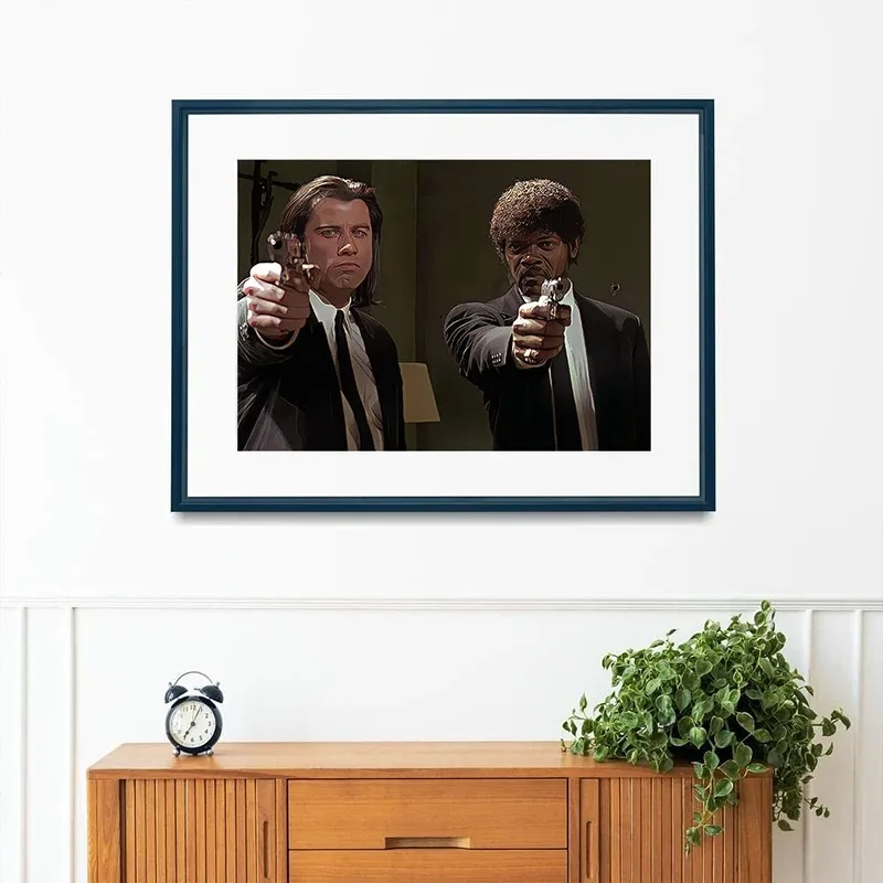 Pulp Fiction Movie Art Vincent Vega and Mia Wallace Dance Scene Prints Twist Dance Canvas Painting Picture Bedroom Home Decor