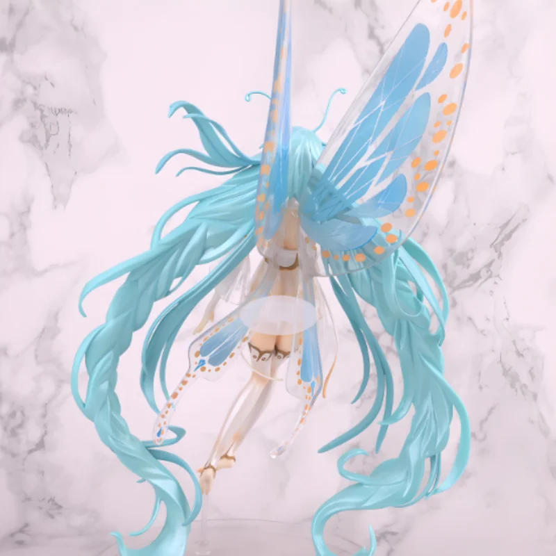 In Magazzino Originale 32 centimetri Hatsune Miku Farfalla Anime Action Figure Statua Da Collezione Modello Decorazione Figurine Bambola Regalo Giocattoli