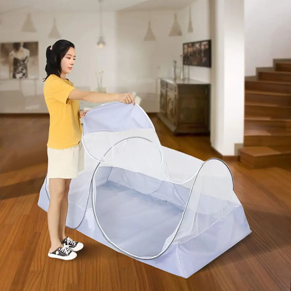 Anti Mosquito Travel Mosquito Net Portable Adjustable Mesh Sleeping Net Breathable Zipper Folding Mosquito Net Bed Summer