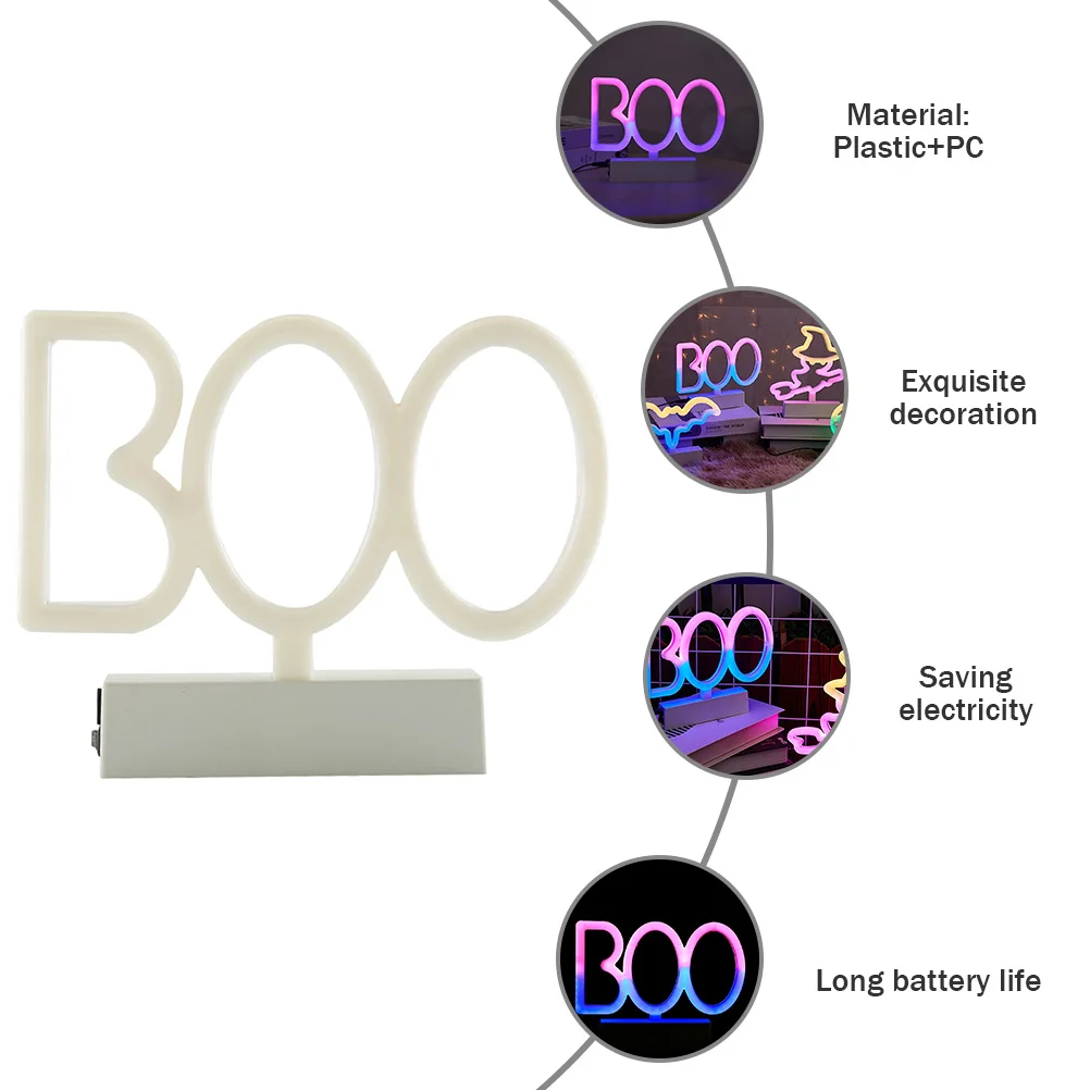 1 stks Halloween Neon Light Lamp Creatief Nachtlampje Festival Decor Bedlampje Energiebesparende Heldere Sfeerverlichting