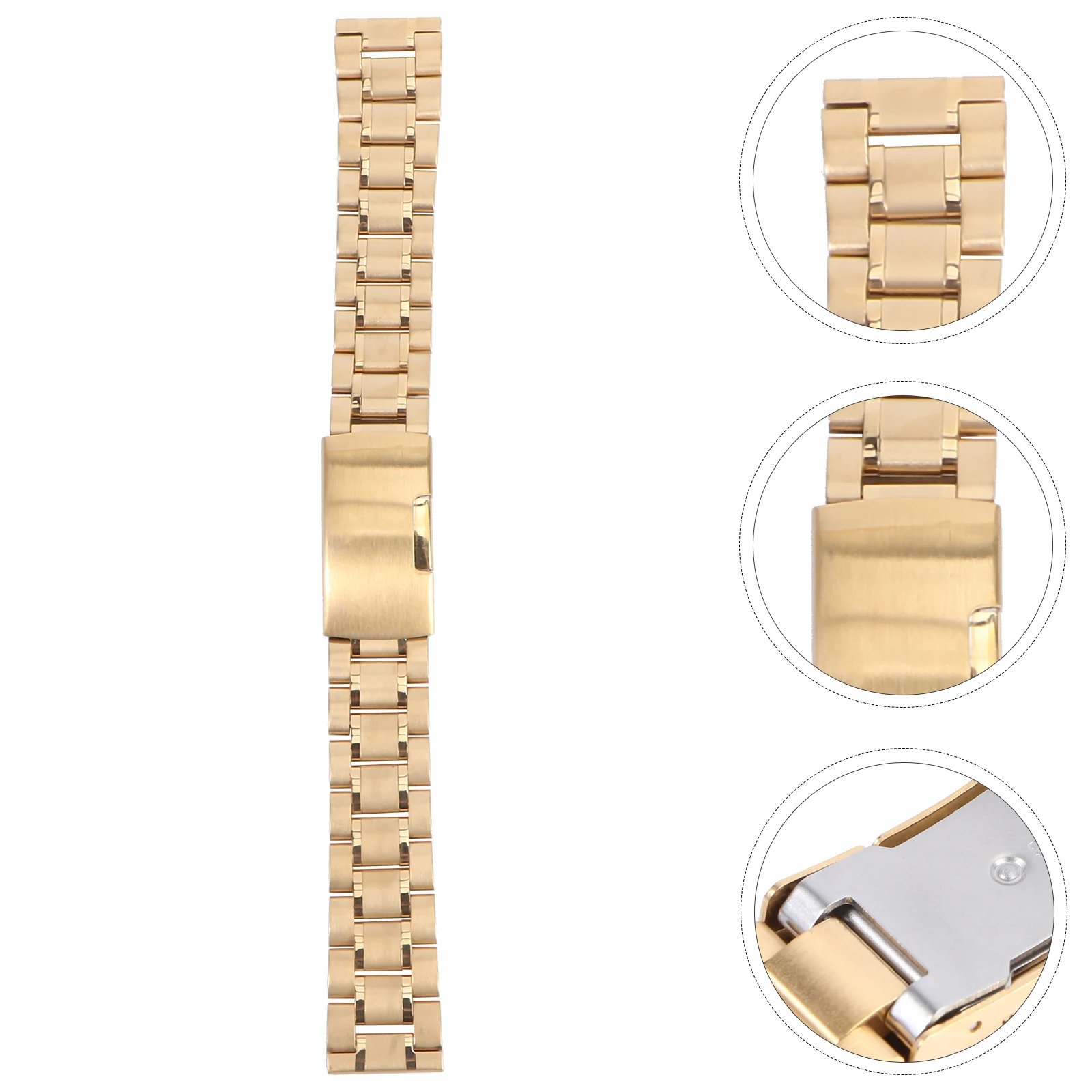 

18mm Stainless Steel Watch B 170mm 3 5mm Rose Gold Foldover Clasp Push Button Easy Release Comfortable Wear Replacement Strap