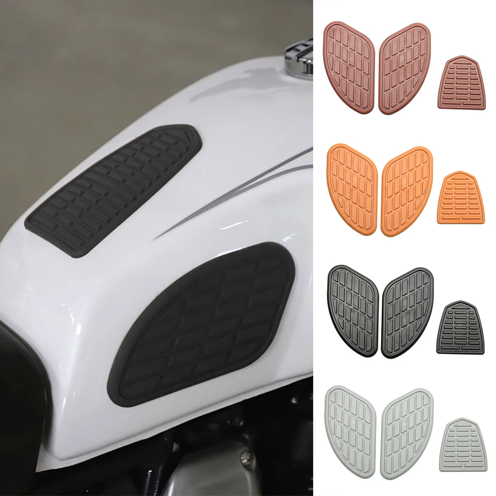 

Universal Motorcycle Cafe Racer Fuel Tank Pad Side Gas Tank Sticker Knee Grip Protector Vintage Side Panels For Honda Yamaha