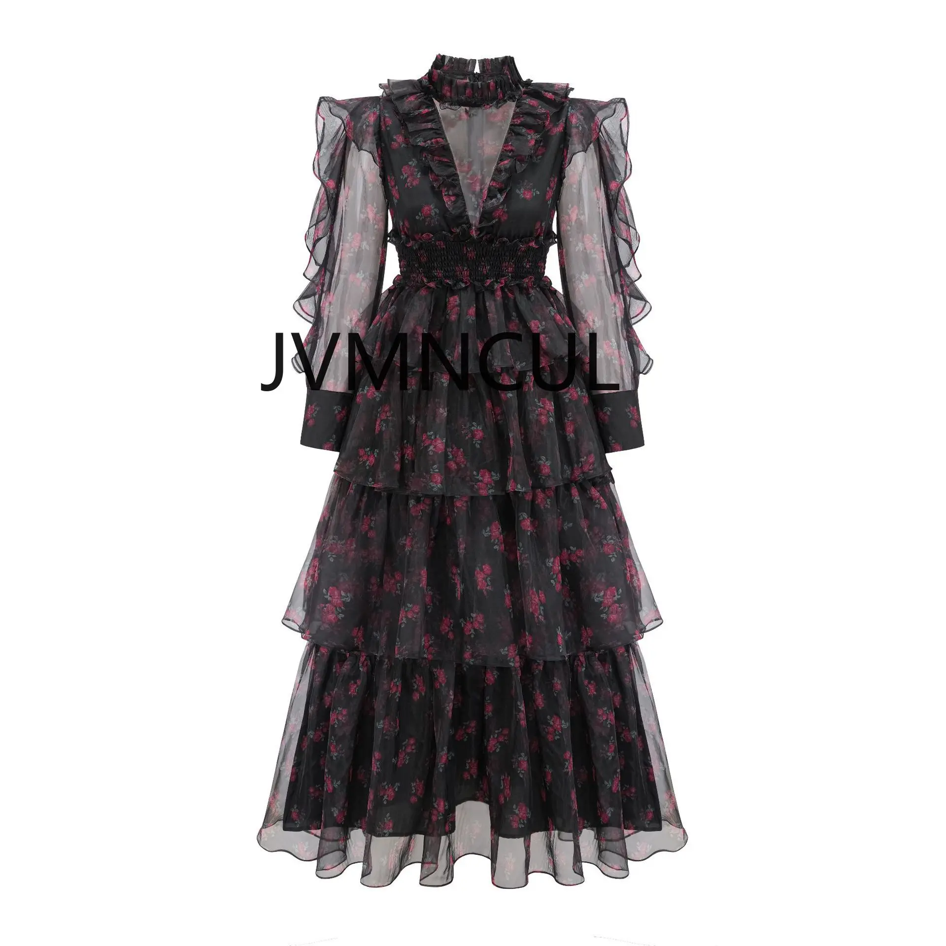 2025 Original Cross-Border Dress with Roses, Sweet and Sexy Cake Dress for Birthday Party and Banquet Performance