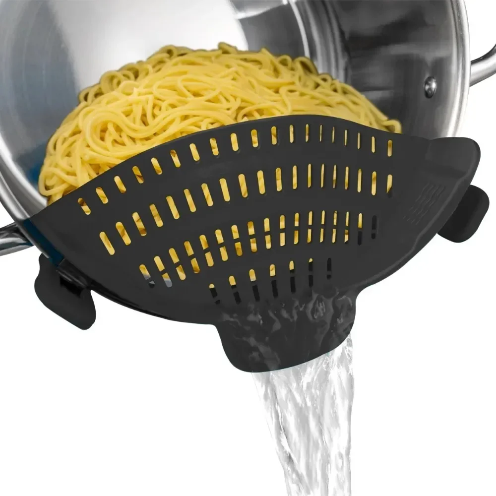 

Strainer, Silicone Pot Strainer, Adjustable Silicone Clip On Strainer For Pots Pans And Bowls, Kitchen Pot Strainer Oil strainer