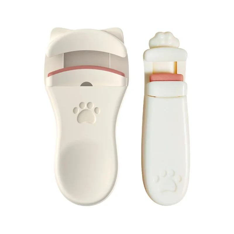 Venta al por mayor, 2 uds., rizador de pestañas con garra de gato, además de ángulo ancho, accesorios de maquillaje de larga duración para mujeres, herramienta que se adapta a todas las formas de pestañas