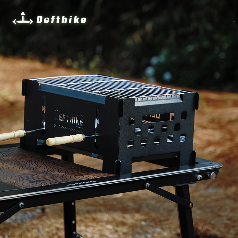 Defthike Barbecue Grill Portable Outdoor Heating Stores IGT Table Stove Folding Firewood Stove Multifunction BBQ Grill Rack