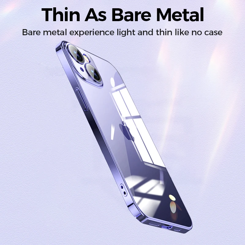 Joyroom funda enchapada para iPhone 14 Pro Max, cubierta de lente completa a prueba de golpes, funda de teléfono de TPU suave para iPhone 14 Pro Max