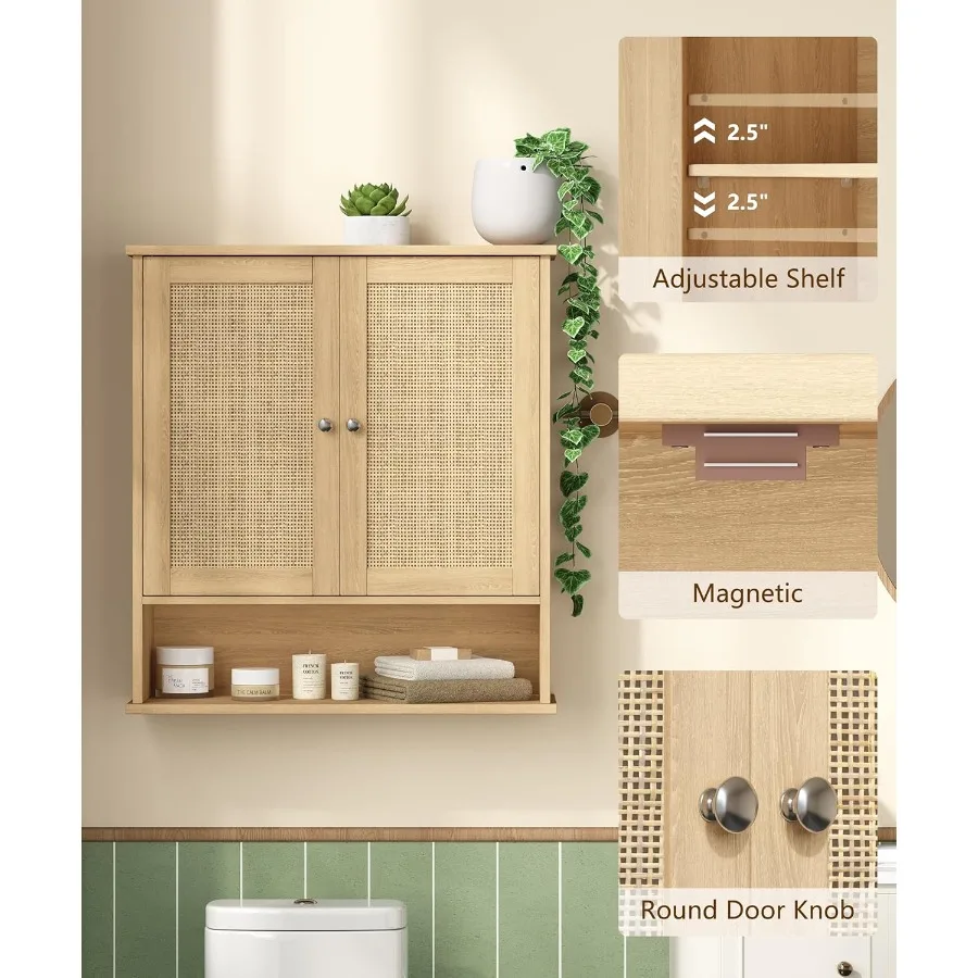 Rattan Wall Medicine Cabinet 5