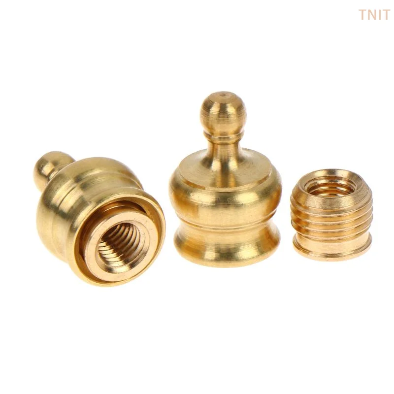 [J] 2Sets Solid Brass Lamp Shade Top Decoration Screw Cap Nuts With Reducing Adapter For Table Lamps Floor Lamps
