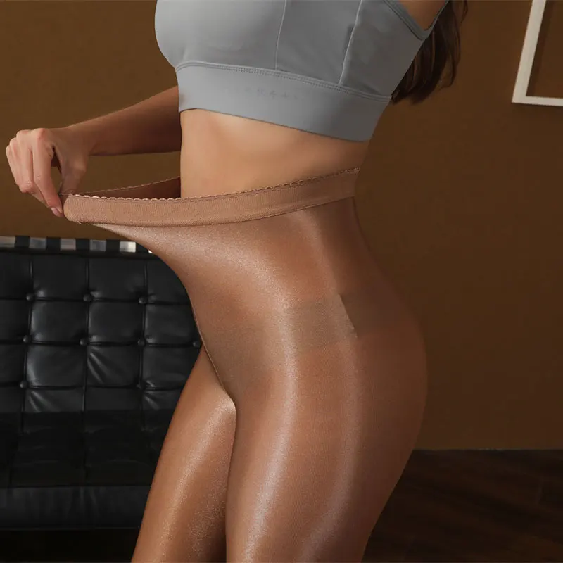 Image of Sexy 70D Formgebende Glanz-Strumpfhose Damen Leggings Glänzende Öl-Satin-Strumpfhose Unterwäsche Tanz Sänger Reflektierende Strümpfe DS Nachtclub