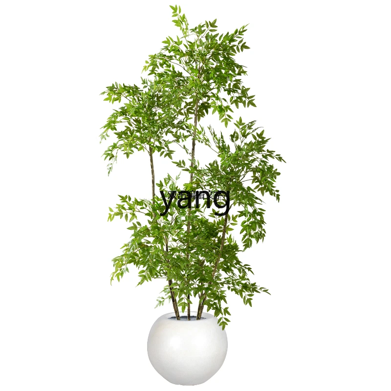 

Lmm living room light luxury high-end floor-to-ceiling potted plant bionic fake flower fake tree decorative ornament