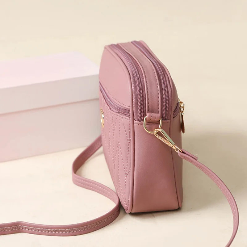 Neue Damenhandtasche im Trendigen Design mit Großer Kapazität, Hochwertige Leder-Umhängetasche, Geldbörse, Modische PU-Schultertasche mit Stilvollem Aussehen – Detail 3