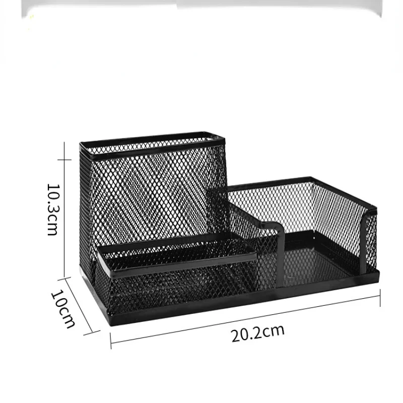 Imagem -06 - Metal Mesh Desk Organizer Box Suporte de Armazenamento de Escritório Diversos Armazenamento Caixa de Crachá Artigos de Papelaria