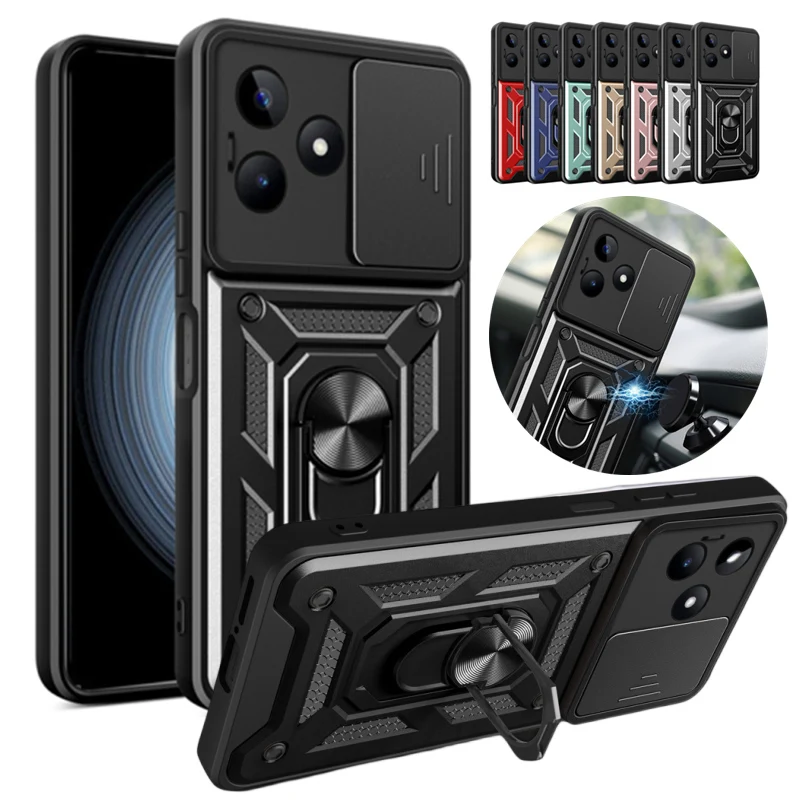 Realmi C53 4G Case Magnetic Ring Holder Armor Shockproof Coque For Realme C53 C 53 RealmeC53 4G RMX3760 6.74