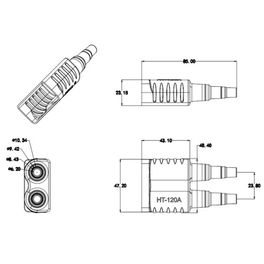 2PCS 120A 600V Waterproof Sheath Dustproof Flat Card Slot Cable Connector PVC Connector Dust Cover for Anderson Connector
