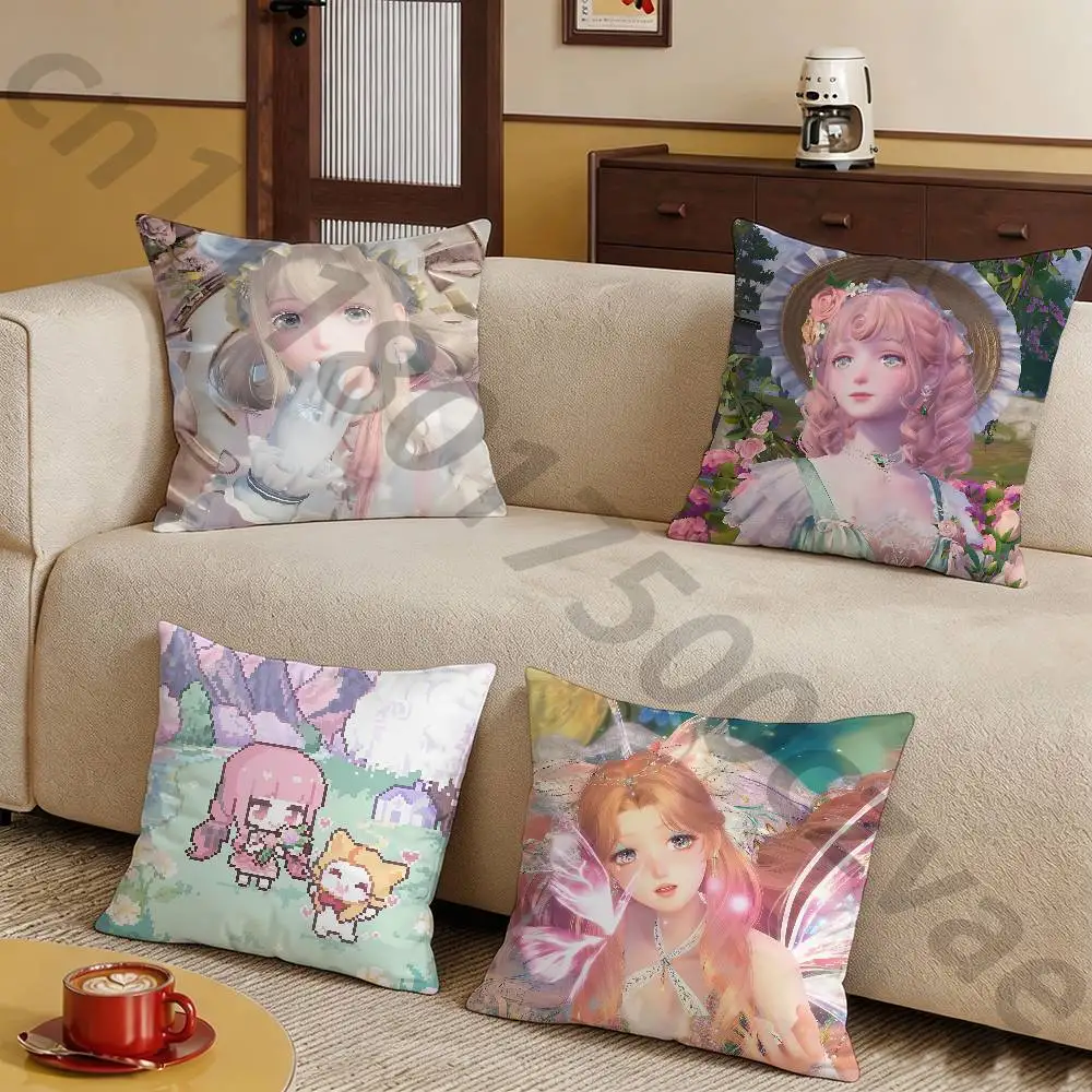 Infinity Nikki pillowcase casual style decoration, suitable for home decoration (excluding pillow core)