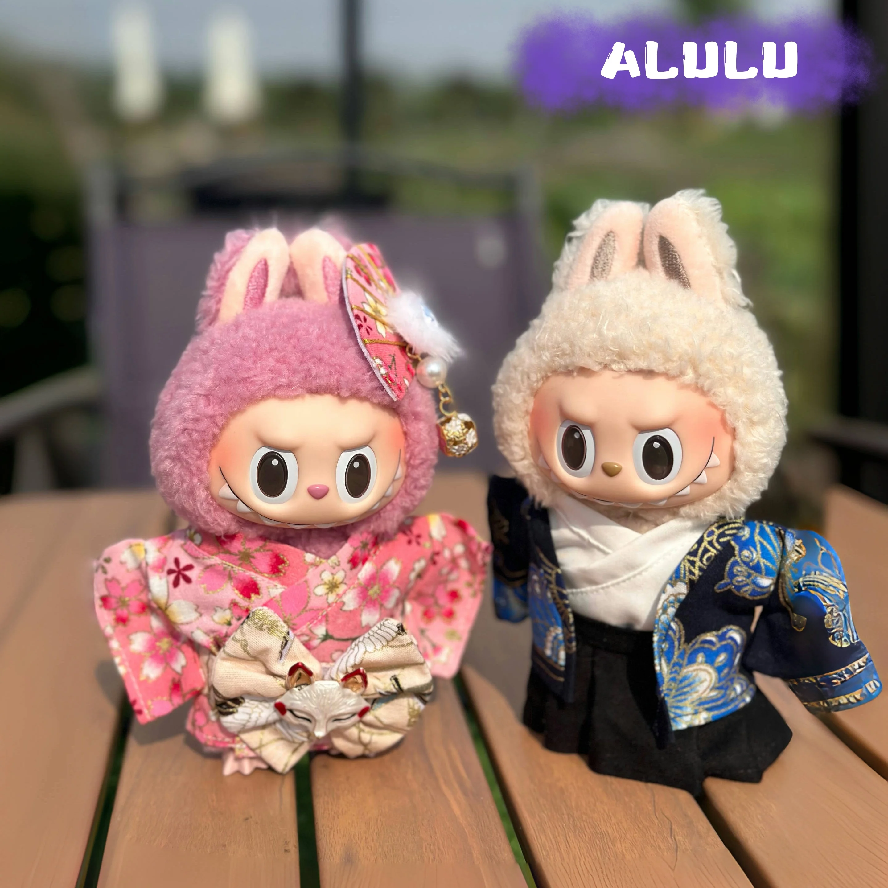 Stile giapponese Vesti per 17 cm Labubu Doll Outfit Koi Cherry Blossom Pattern Kimono Doll Suit Doll Decorazione Set di vestiti