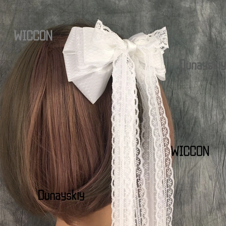 Korean Style Hair Bow Clips Elegant Ribbon Butterfly Hairpins  Lolita/Fairy Aesthetic Vintage Princess Headwear Alligator Clips