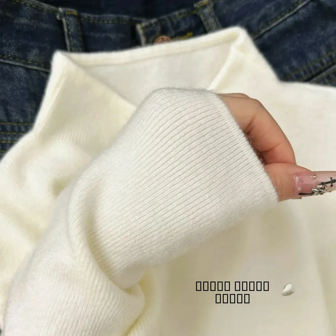 

Recommended Soft Long Sve Knitted Sweater Slim Fit f High Collar Women's Base Layer Top Commute Sle Color Polye...