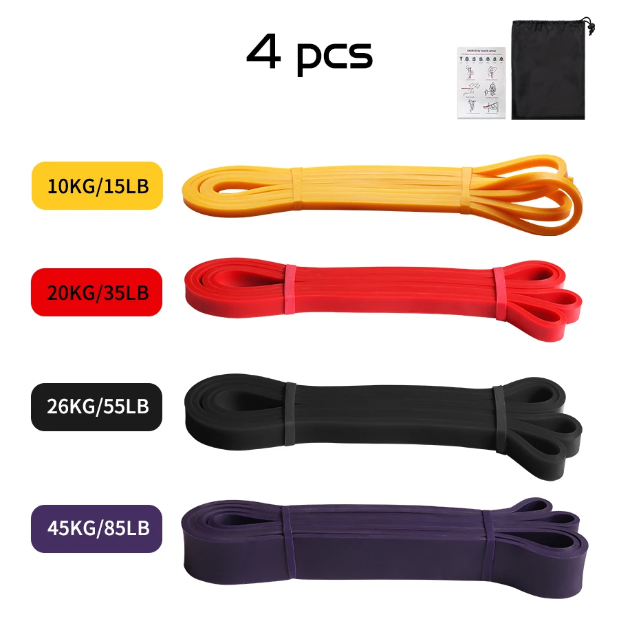 Workout Pilates Latex Weerstandsband Sport Fitness Oefening Elastiek Heavy Duty Sterkte Pull Up Crossfit Gymapparatuur