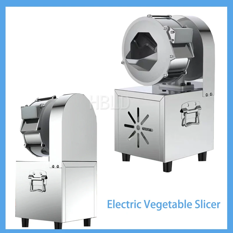 Stainless Steel Electric Vegetable Cutter for Household And Commercial Use Small Potato & Radish Slicer 110V 220V