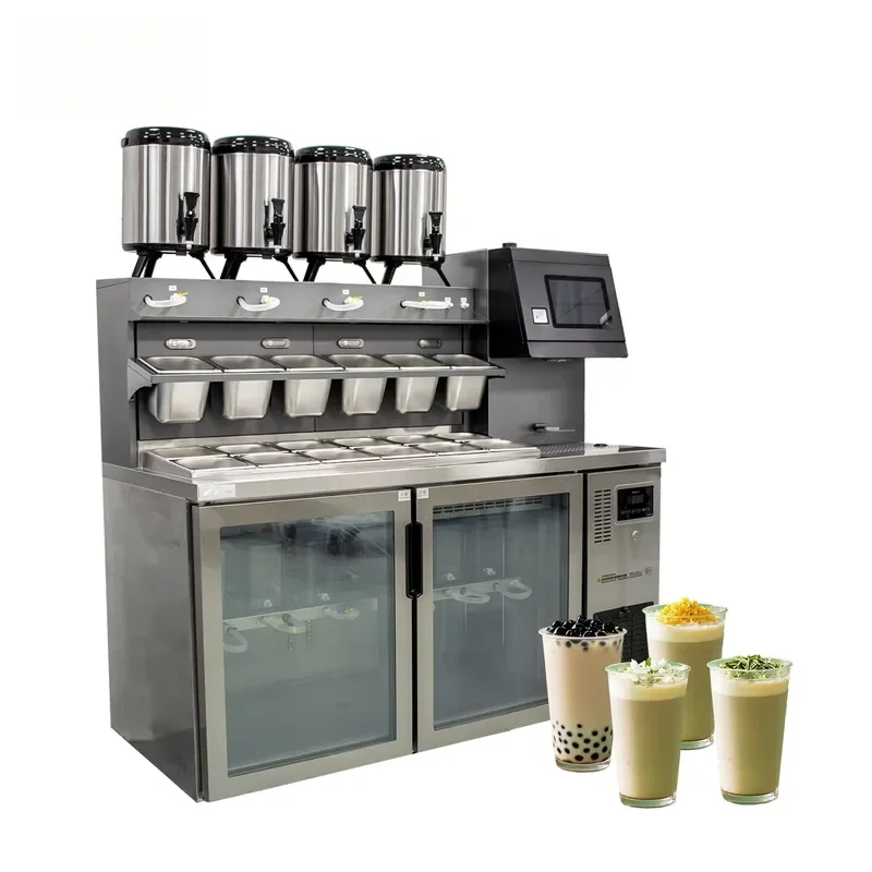 for Customized Automatic Commercial All-in-One Boba Tea Machine New Multi-Functional Milk Tea Shop Tea Making Equipment