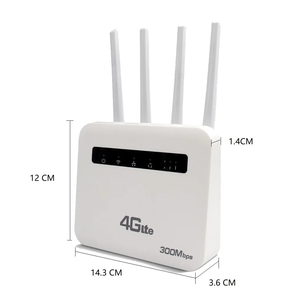 XUNYOU-LINK Router WiFi 4G LTE WiFi 6 Router SIM 300Mbps Modem wireless Supporta router WIFI da 32 dispositivi per Asia Africa Europa