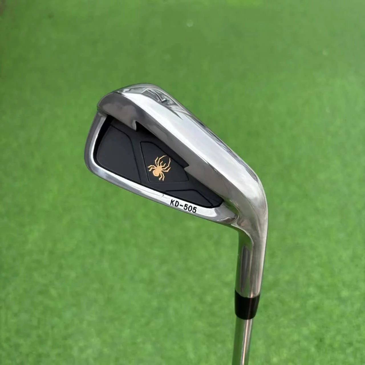 Jean-Carlo KD-505 Golf 7 Iron Club Golden Spider Cavity Back Irons Stainless Steel Shaft Non-Slip Grip for Beginner Amateur Golf