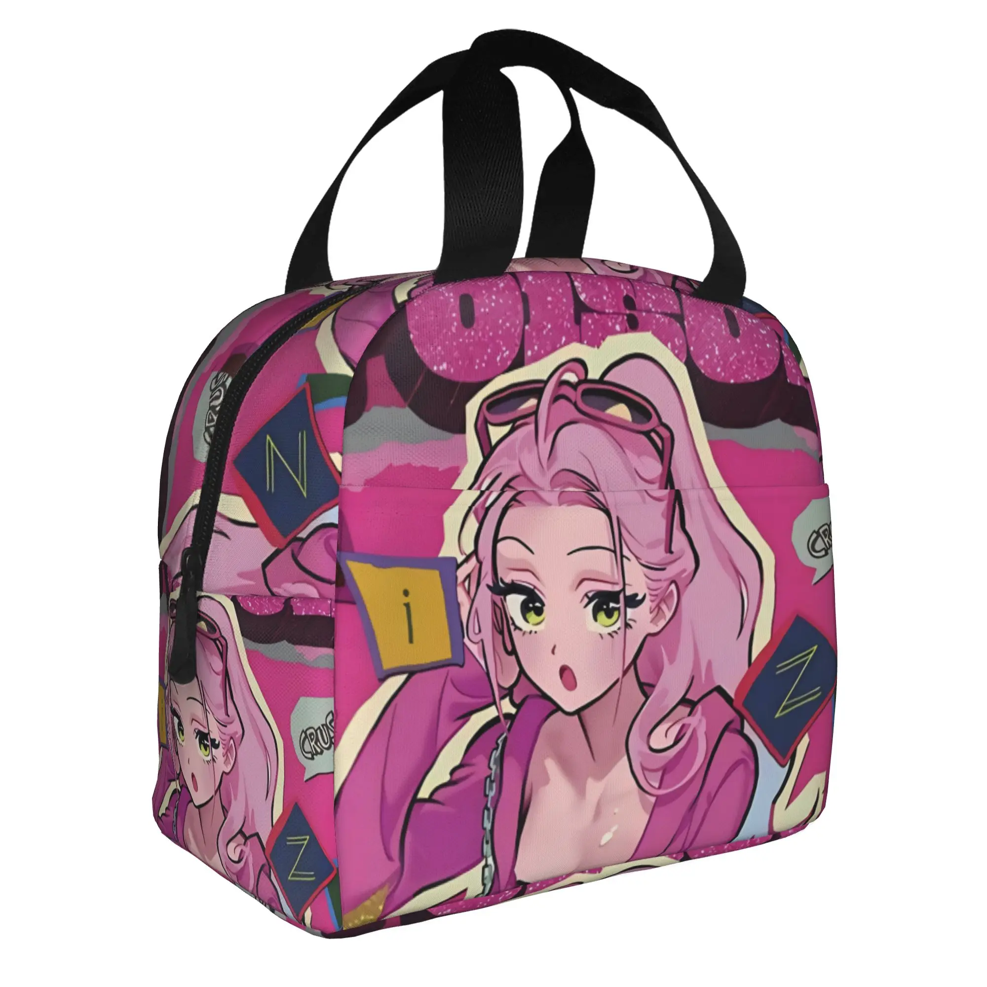 Aliens Stages Insulated Lunch Tote Bag for Women Adorable Cartoon Portable Thermal Cooler Bento Box School