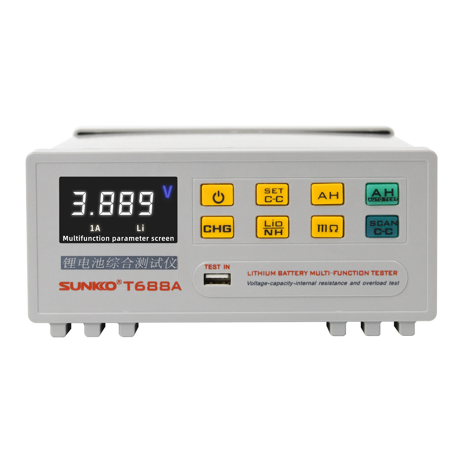 

SUNKKO T-688A Comprehensive Tester Lithium Battery Capacity Voltage Internal Resistance Tester