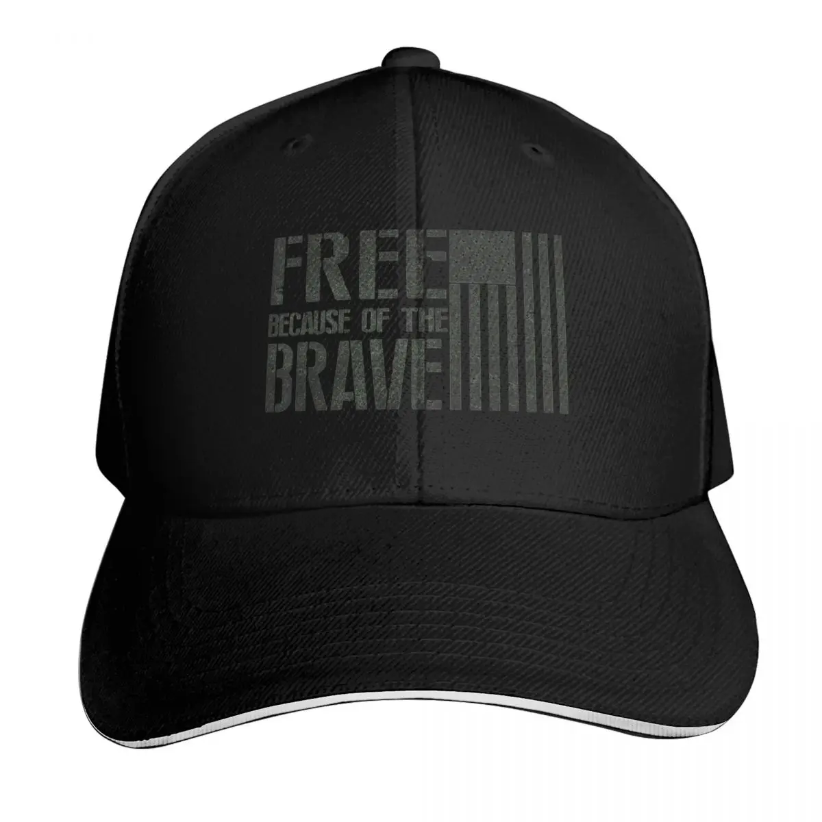 Land of the Free Because of the Brave Memorial Day Baseball Cap Men Women Casual Summer Sport Sun Cap