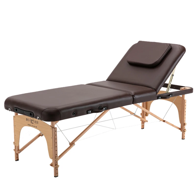 Face Folding Massage Bed Spa Wooden Knead Bathroom Massage Table Speciality Adjust Lettino Estetista Salon Furniture RR50MB