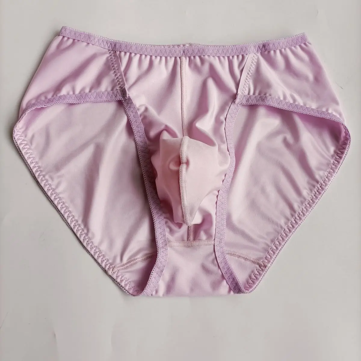 Ropa Interior Masculina de Satén Suave y Sexy, Calzoncillos de Seda para Uso Diario, Cómodos, Transpirables, con Bolsa de Realce, Regalo para Novio