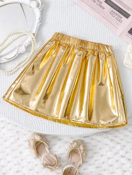 Girls Summer Y2K Fashion Skirt 2 Girls' Summer Fashion Y2K Millennial Style Skirt Children's Birthday Party Performance Micro-Stretch Skirt Gift 2