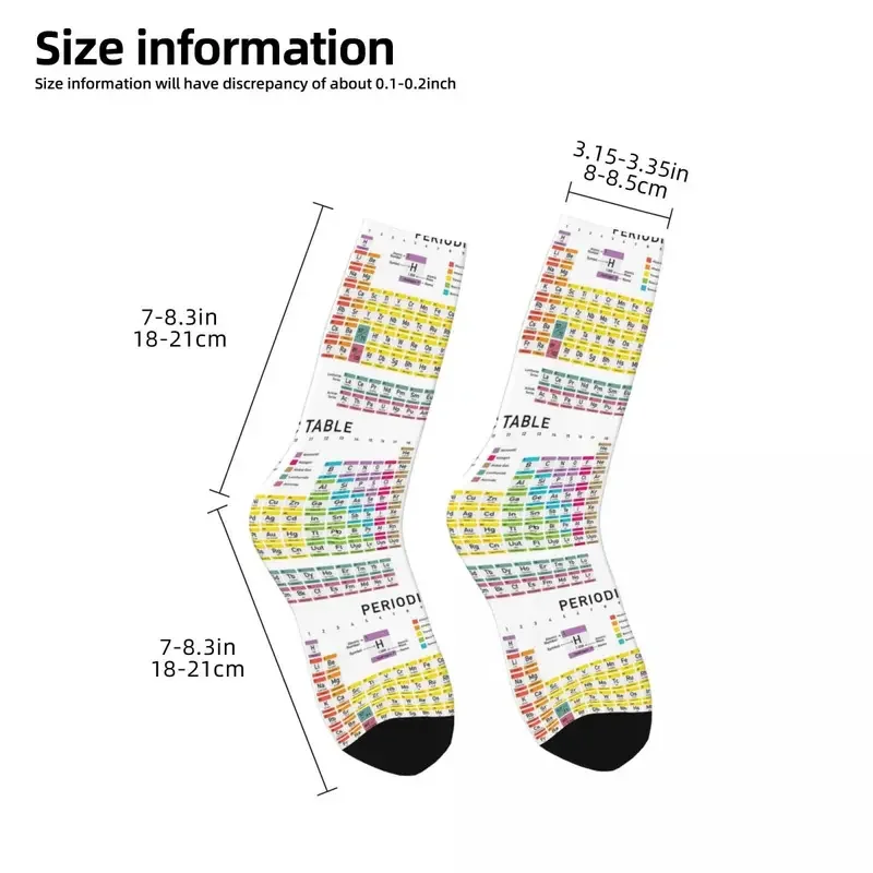 Y 2K Periodiek Systeem Gedetailleerd Met Harajuku Super Zachte Kousen Het Hele Seizoen Lang Sokken Accessoires Voor Mannengeschenken