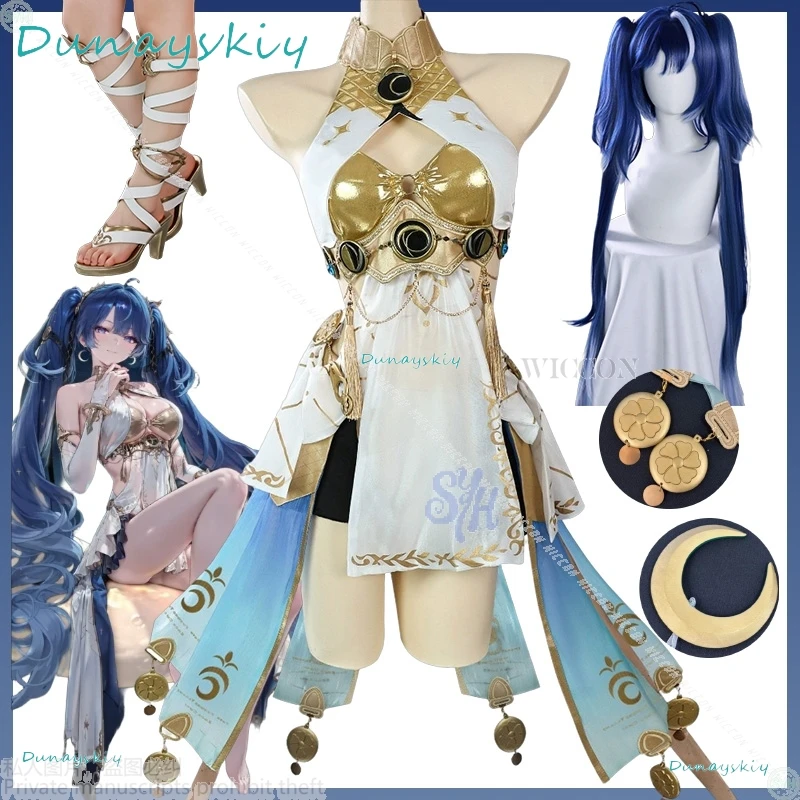 

YiNuo@Wuthering Waves Cosplay Iuno Game Anime Costume 코스프레 Egyptian Style Sexy Dance Dress Bikini Lolita Wigs Halloween Christma
