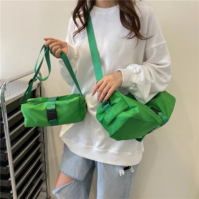 Japanese Oxford cloth crossbody bag for women's Korean version solid color versatile toast bag high-capacity travel shoulder bag