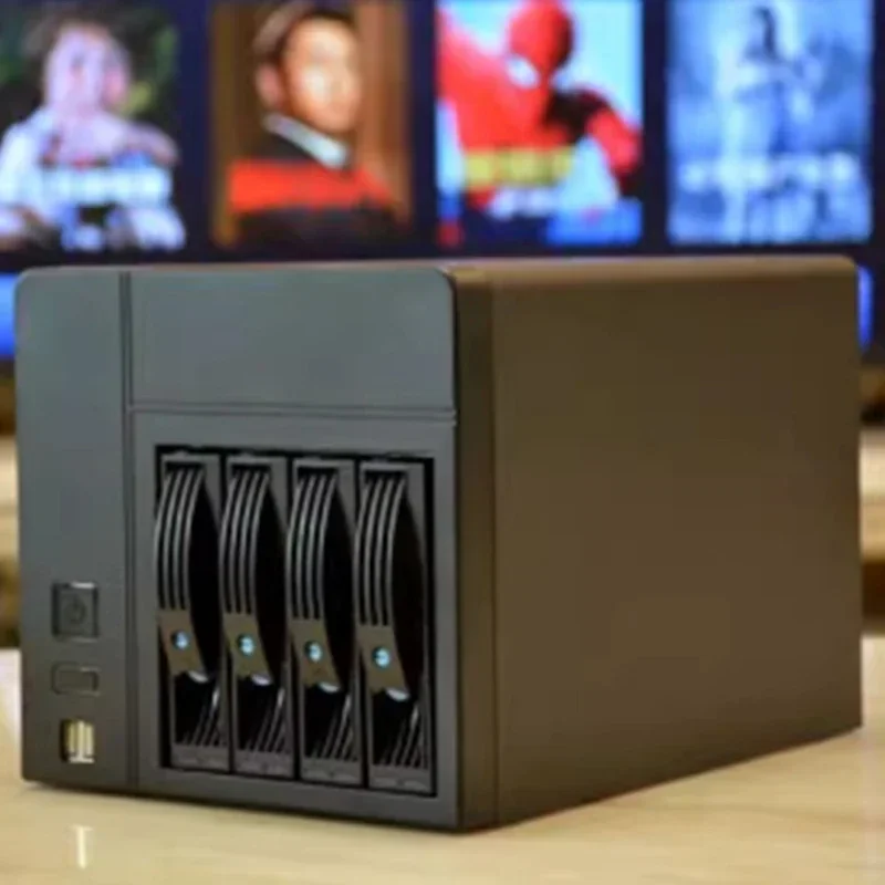 2025  The Four-disk NAS Chassis Quiet Design Supports The ITX Motherboard K3 Cochlear Interplanetary Chassis Black