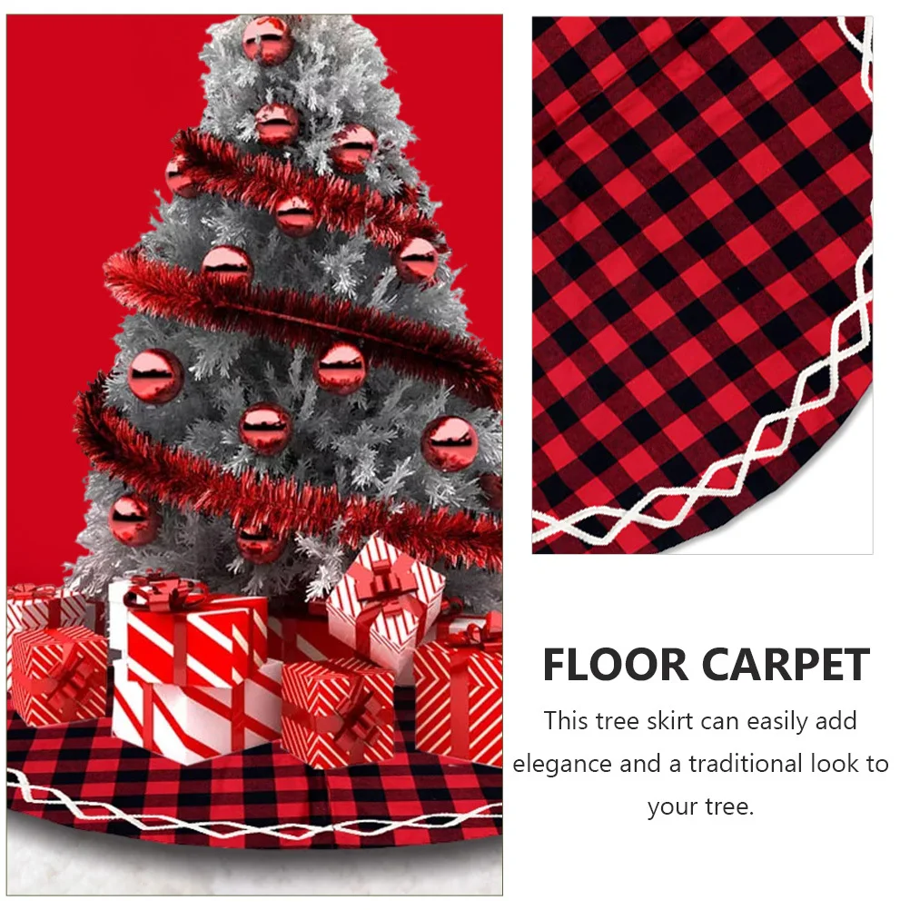 

Xmas Tree Skirt Waterproof Bottom Cover Cloth Christmas Decoration Party Supply Home Office Festive Atmosphere