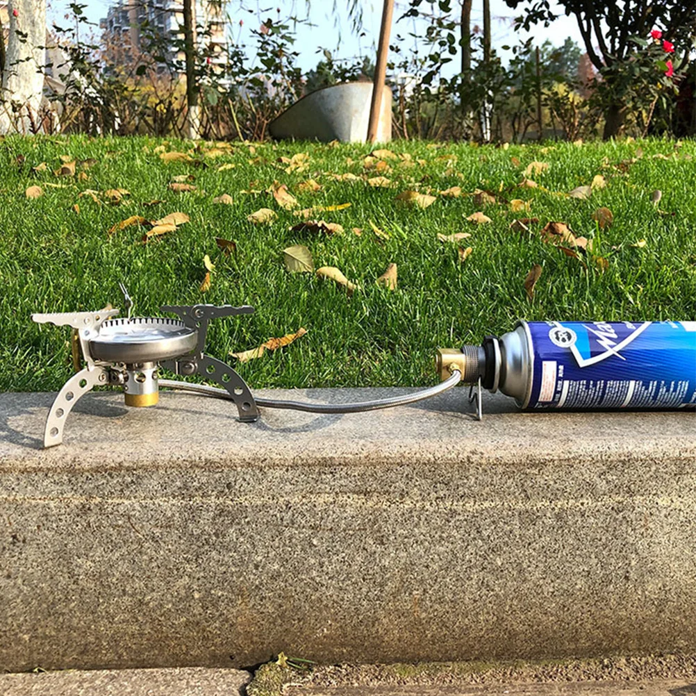 

Camping Gas Tank Adapter Dark Grey Professional Stove Converter Head Outdoor Gas Bottle Adapter for Propane Tank Stove