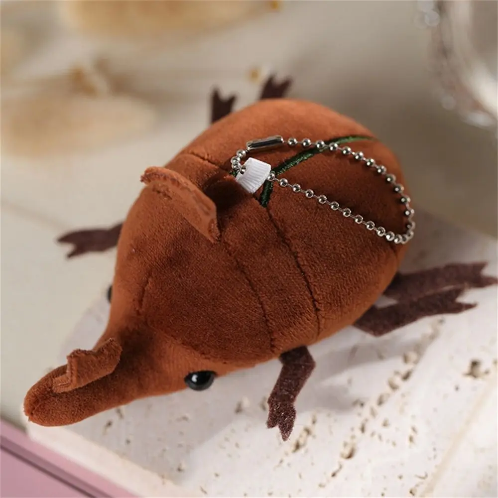 Cute Creative Stuffed Doll Small Birthday 10cm Insect Pendant Beetle Plush Doll Insect Keychain Insect Plush Keyring