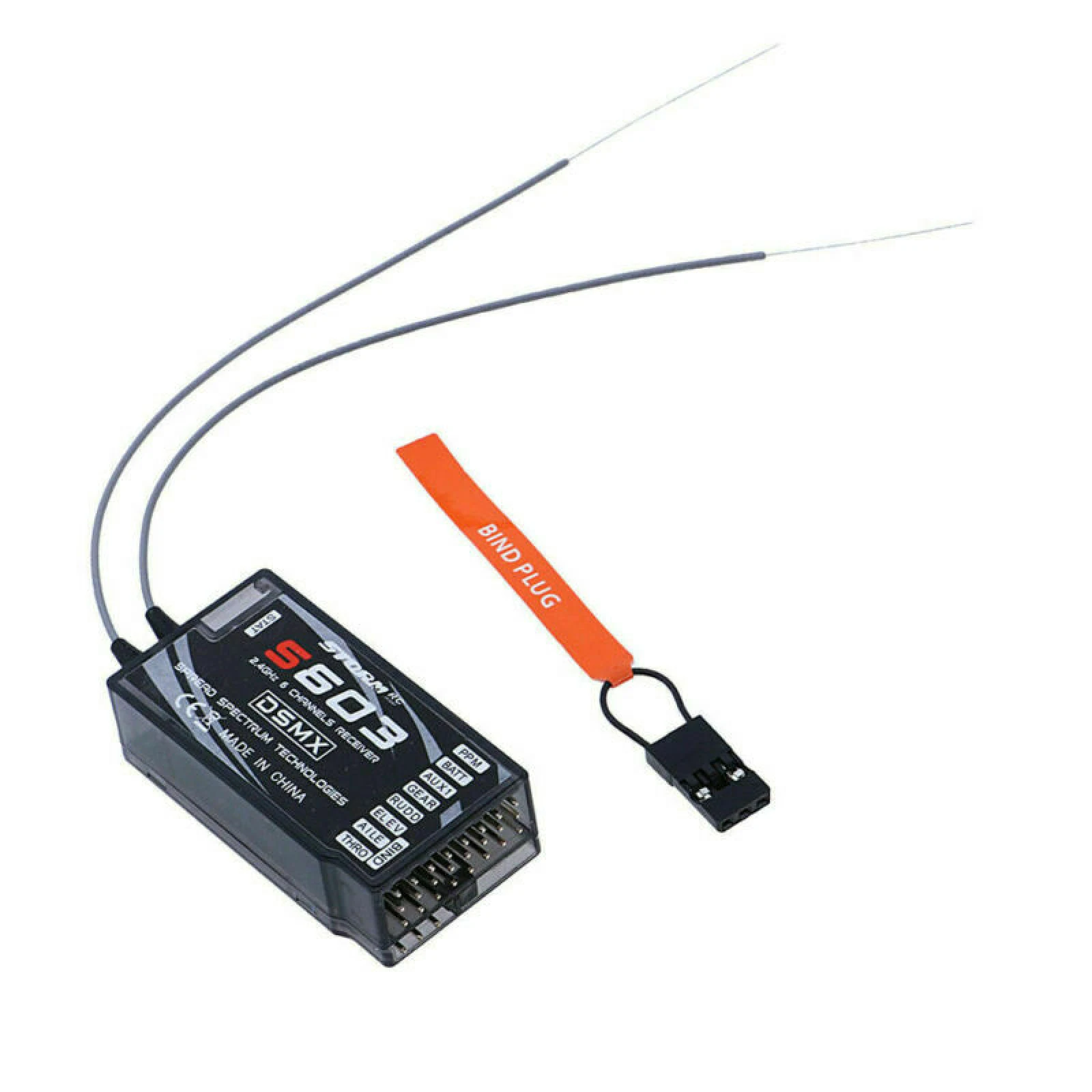 

For DSMX AR6210 2.4GHz 6 Channel For DSM2 S603 RC Receiver For Model Aircraft Transmitter For JR SPECTRUM DSM-X DSM2