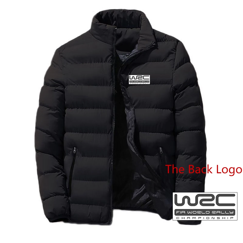 

World Rally Championship WRC Printed Men's High Quality Stand Collar Zip Hoodies Parkas Jackets Warmer Padded Coats Streetwear