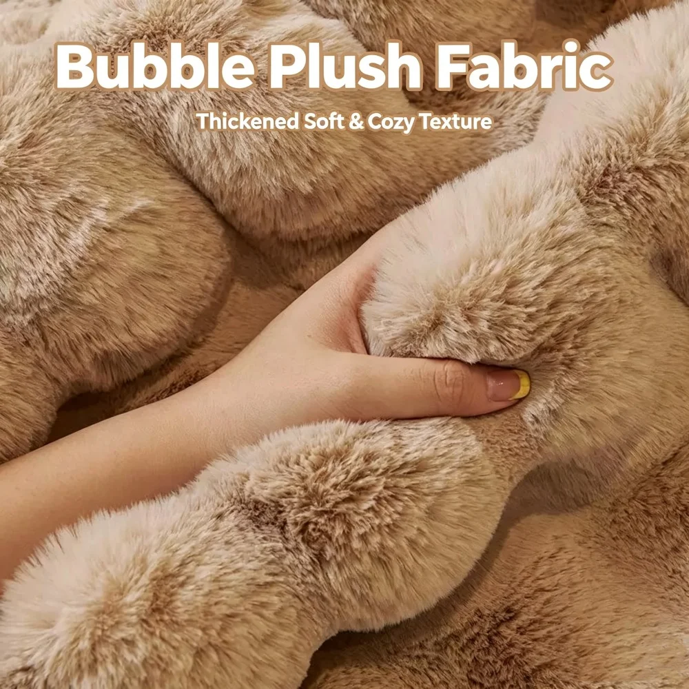 Universelle Haustier-Schlafmatte für alle Jahreszeiten, warme Schlafmatte für Hunde und Katzen im Herbst und Winter, dicke Plüsch-Bubble-Schlafmatte – Detail 5