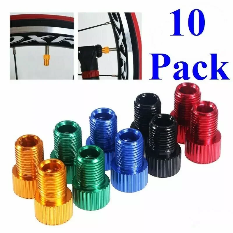 10 Pack Presta to  Valve Stem Adapter Converter Bicycle Bike Tire Tube