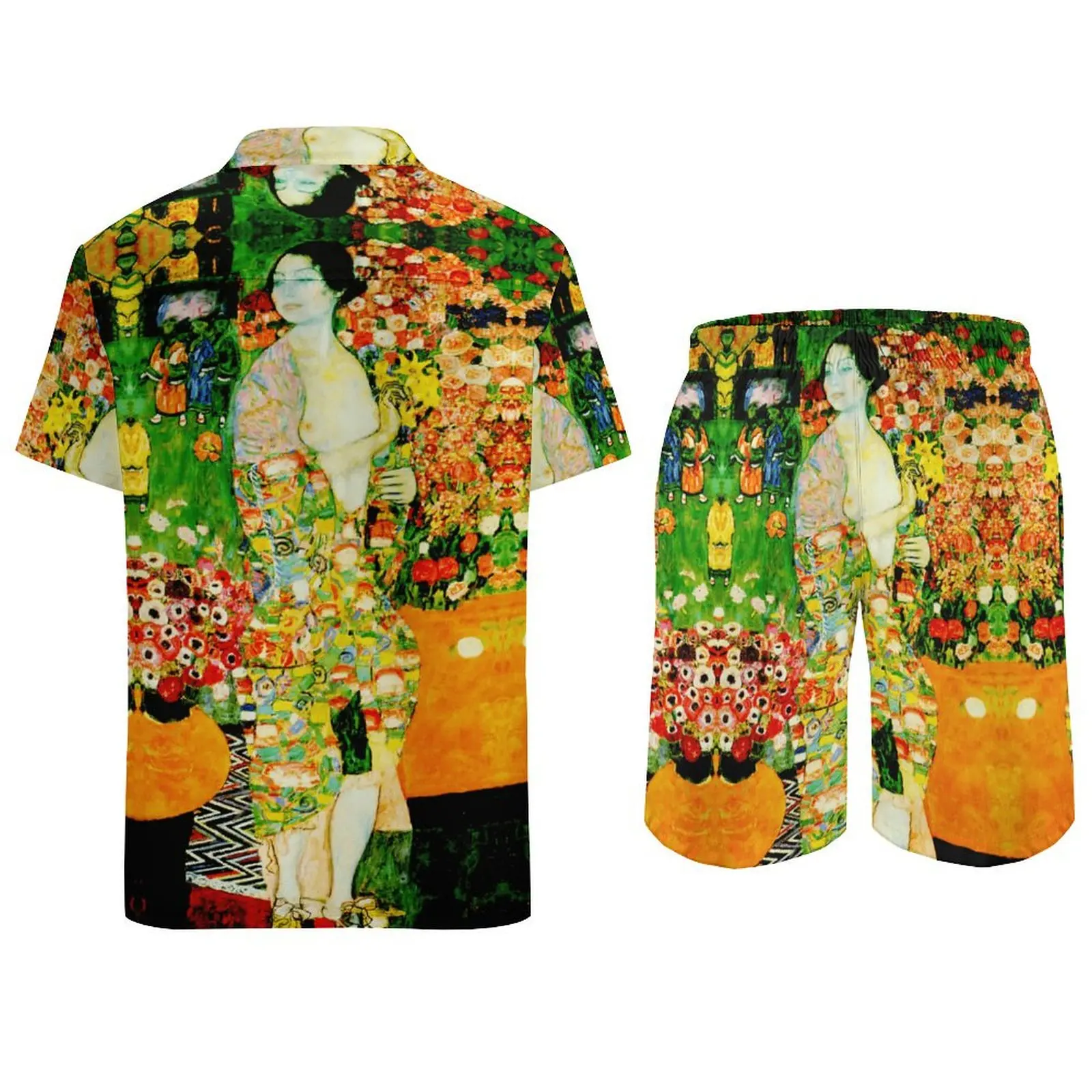 Plage trempée GustAbility Klimt The Dancer pour hommes, 2 pièces coordonnées, sortie de haute qualité, graphique drôle, Die Tänzby